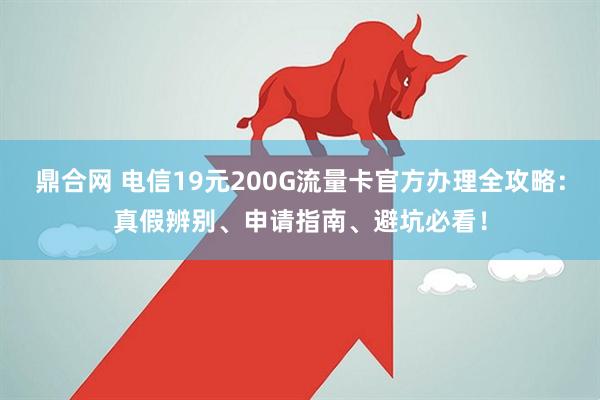 鼎合网 电信19元200G流量卡官方办理全攻略：真假辨别、申请指南、避坑必看！