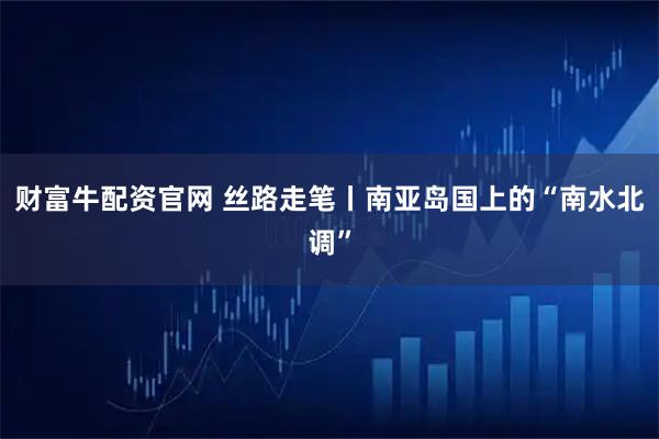 财富牛配资官网 丝路走笔丨南亚岛国上的“南水北调”